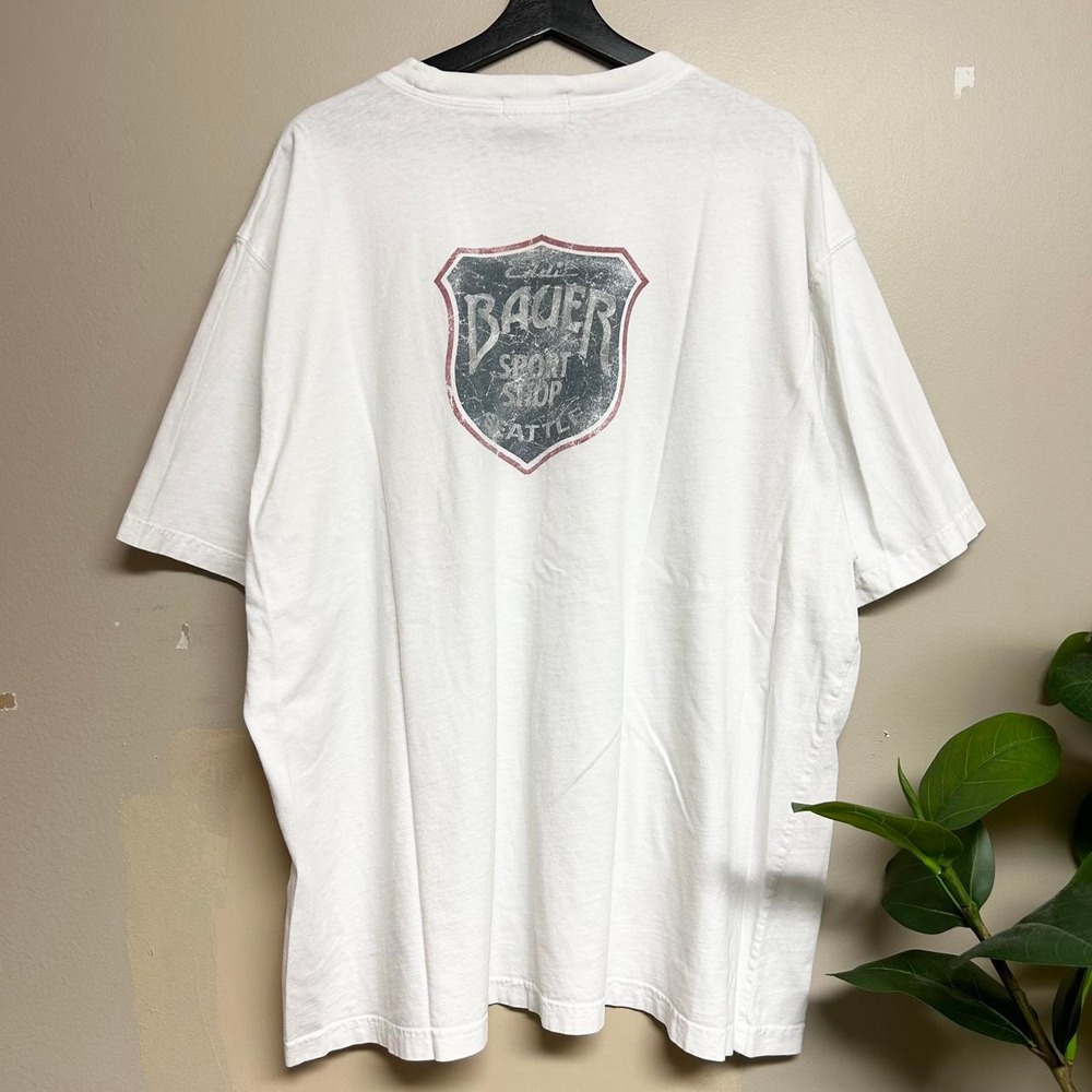 Vintage 2000s Eddie Bauer Sport Graphic Shirt Mens XXL White Made in USA Tee